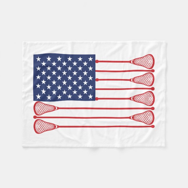 Lacrosse American Flag Blanket (Front (Horizontal))