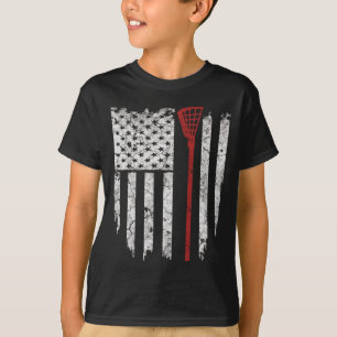 Lacrosse American Flag Men Gifts T-Shirt