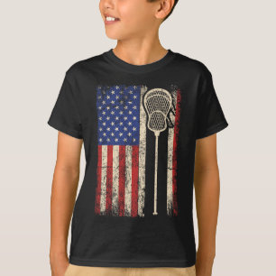 Lacrosse American Us Flag Sport Team Sticks Men 4t T-Shirt