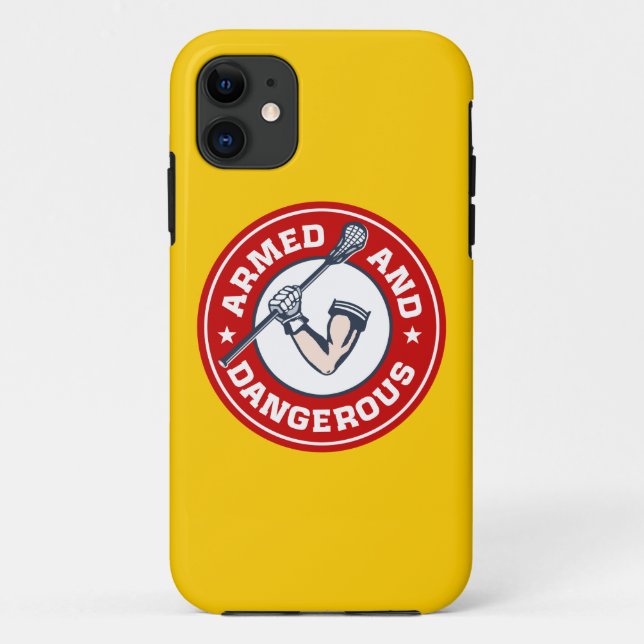 Lacrosse Armed and Dangerous iPhone cover (Back)
