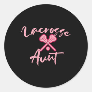 Lacrosse Aunt Cute Mothers Day Sports Aunty Auntie Classic Round Sticker