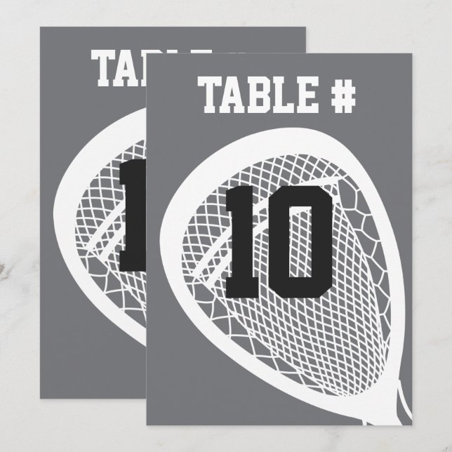 LACROSSE Bar Mitzvah TABLE SEATING CARD (Front/Back)