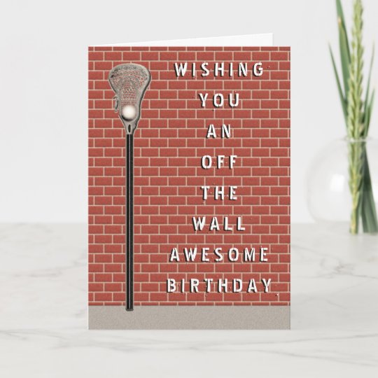 Lacrosse Birthday Card Zazzle.co.uk