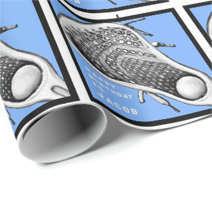 Lacrosse Birthday Gift Wrapping Paper