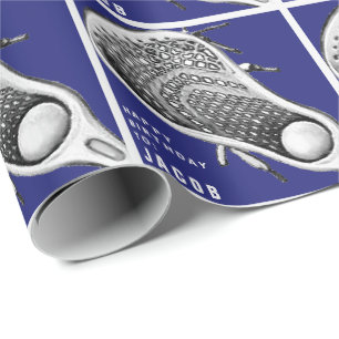 Lacrosse Birthday Gift Wrapping Paper