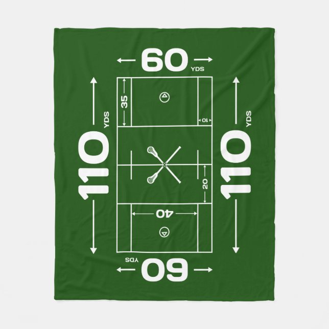 Lacrosse Blanket - Lacrosse Field Design (Front)
