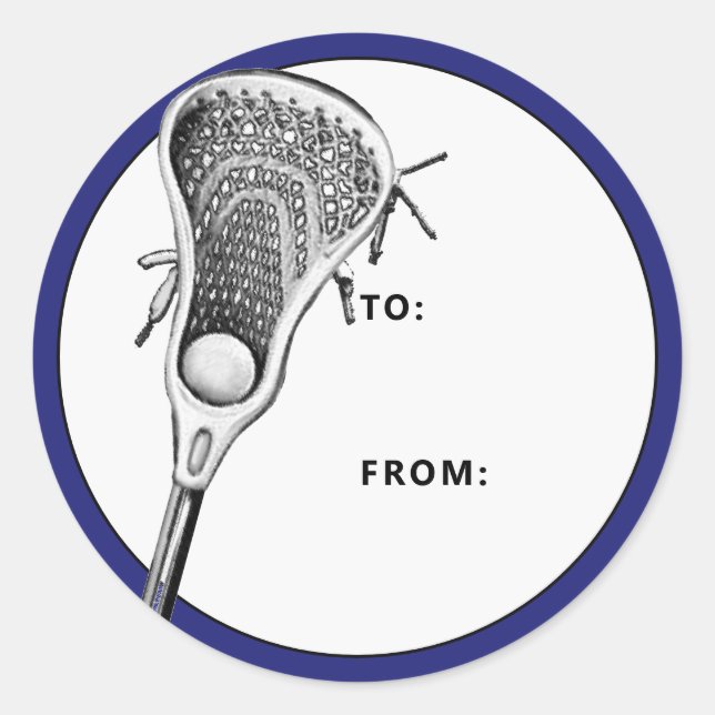 Lacrosse Blue Gift Tag (Front)