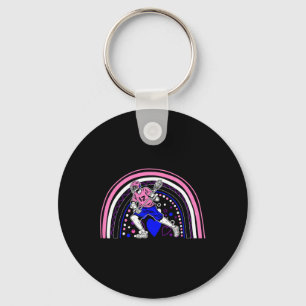 Lacrosse Boho Rainbow Lgbt-q Cool Genderfluid Prid Key Ring