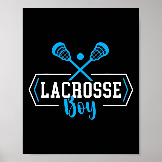 Lacrosse Boy Player Lacrosse Youth Kids Boys 1  Poster (Front)