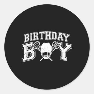 Lacrosse Boys Birthday Party Decorations Lacrosse  Classic Round Sticker