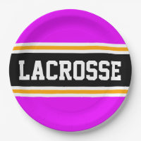 LACROSSE Bright Pink Black Yellow Racing Stripes