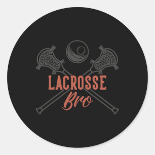 Lacrosse Bro Classic Round Sticker