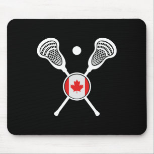 Lacrosse Canadian Flag Lax Helmet Sticks Canada La Mouse Mat