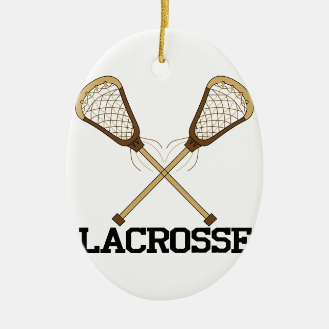 Lacrosse Ceramic Tree Decoration (Front)