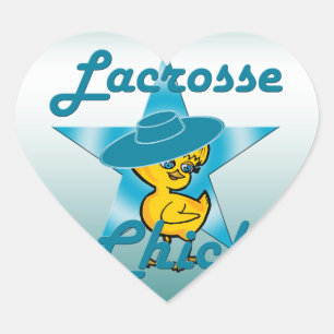 Lacrosse Chick #7 Heart Sticker