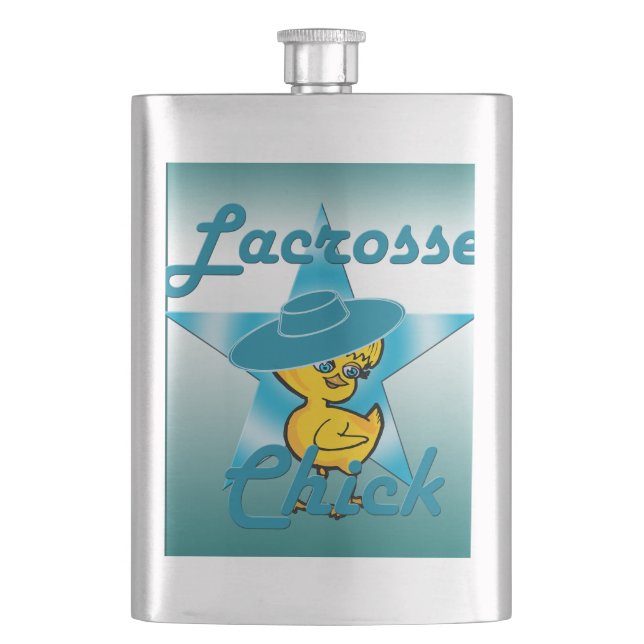 Lacrosse Chick #7 Hip Flask (Front)
