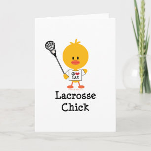 Lacrosse Chick Greeting Cards