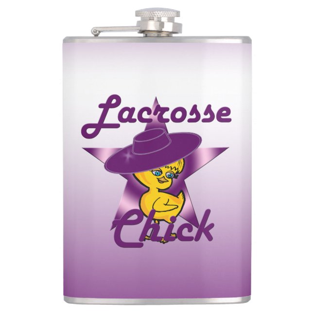 Lacrosse Chick  Hip Flask (Front)