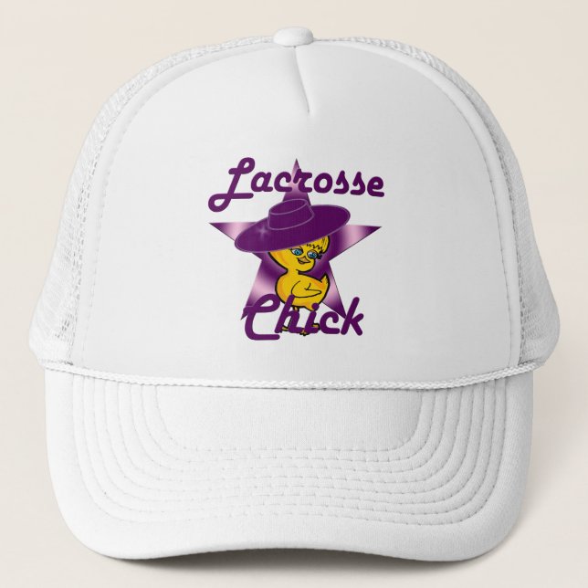 Lacrosse Chick  Trucker Hat (Front)