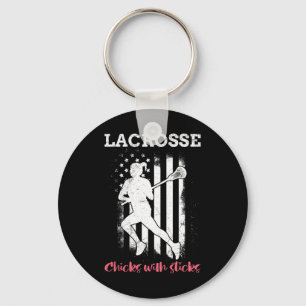 Lacrosse Chicks With Sticks Lacrosse Key Ring