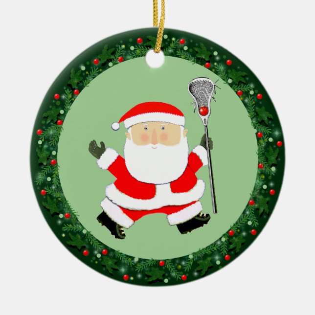 Lacrosse Christmas Collectable Ceramic Tree Decoration (Front)