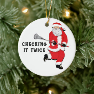 Lacrosse Christmas Collectable Ceramic Tree Decoration