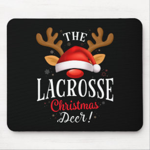 Lacrosse Christmas Deer Pjs Xmas Family Matching Mouse Mat
