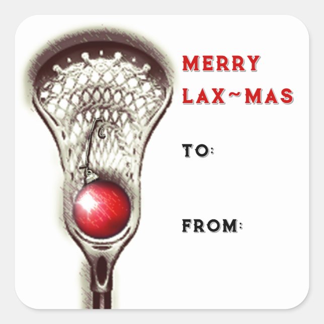 Lacrosse Christmas gift tags (Front)