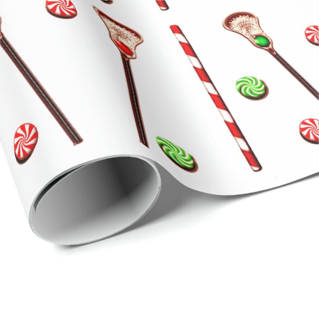 Lacrosse Christmas Gift Wrapping Paper (Roll Corner)