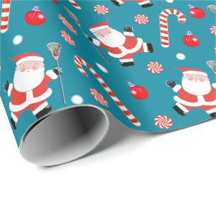 Lacrosse Christmas Gift Wrapping Paper