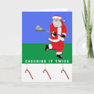 Lacrosse Christmas Holiday Card
