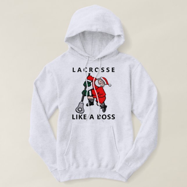 Lacrosse Christmas Holiday Gear Hoodie (Design Front)