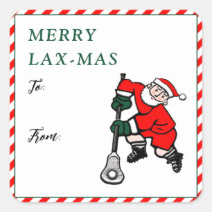 Lacrosse Christmas Holiday Gift Tags
