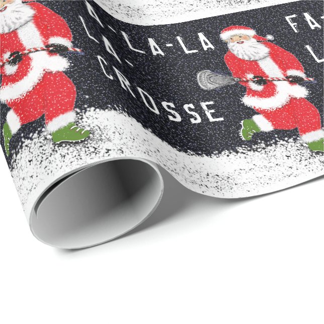 Lacrosse Christmas Holiday Gift Wrapping Paper (Roll Corner)