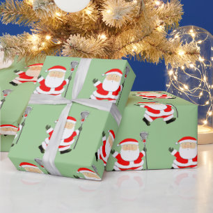 Lacrosse Christmas Holiday Gift Wrapping Paper