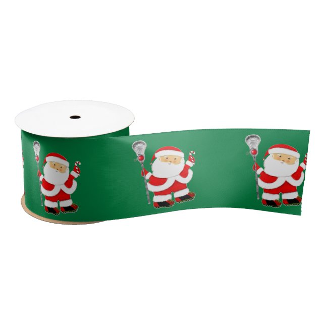 Lacrosse Christmas Satin Ribbon (Spool)