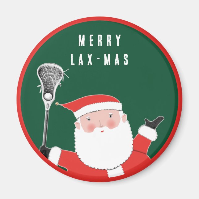 Lacrosse Christmas Stocking Stuffers Magnet (Front)