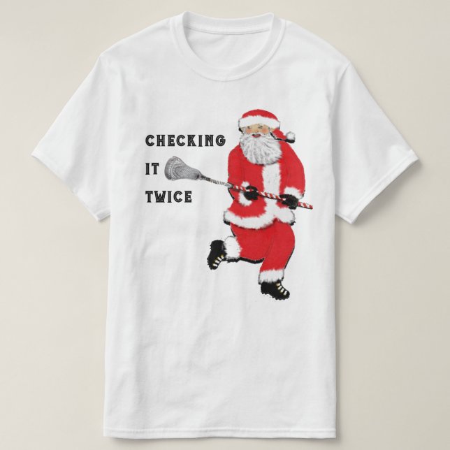 Lacrosse Christmas T-Shirt (Design Front)