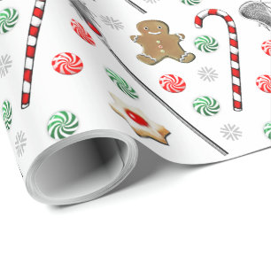 Lacrosse Christmas Wrapping Paper