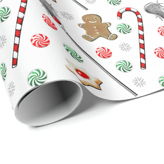 Lacrosse Christmas Wrapping Paper (Roll Corner)