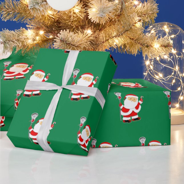 Lacrosse Christmas Wrapping Paper (Holidays)