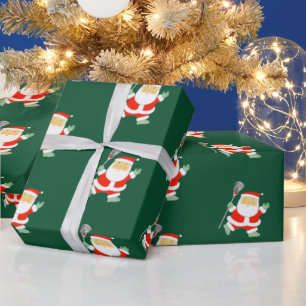 Lacrosse Christmas Wrapping Paper