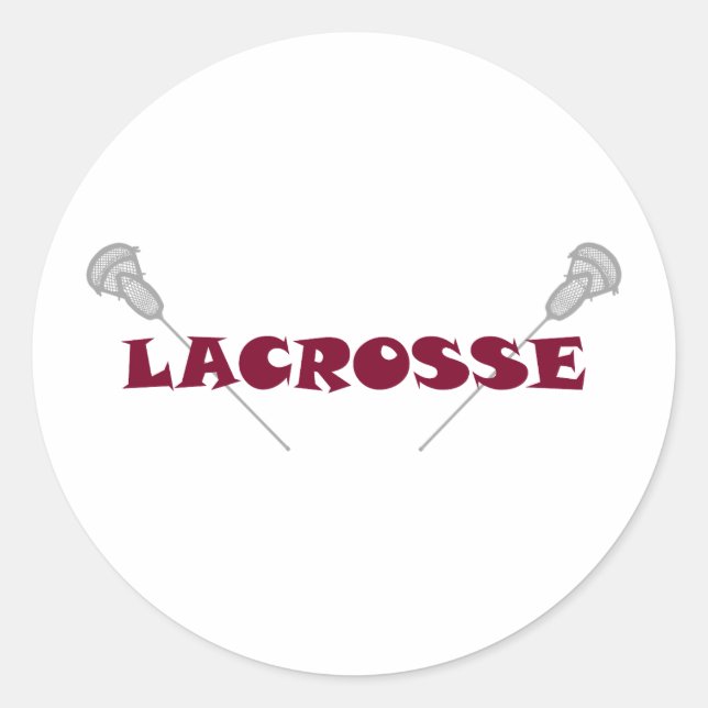 Lacrosse Classic Round Sticker (Front)