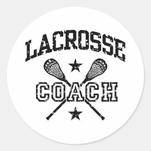Lacrosse Coach Classic Round Sticker