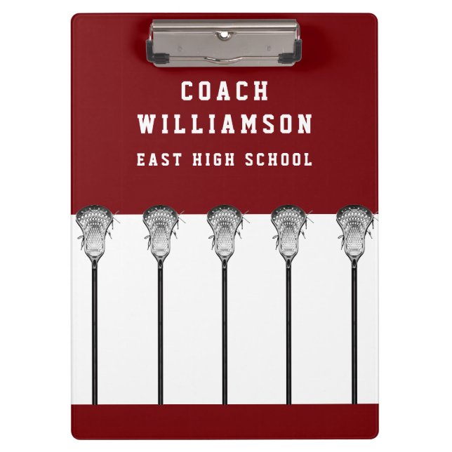 Lacrosse Coach Clipboard (Front)