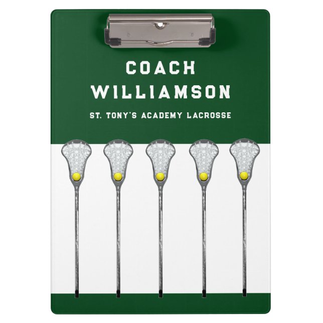 Lacrosse Coach Clipboard (Front)