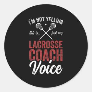 Lacrosse coach coaching Lacrosse Player Stick quot Classic Round Sticker
