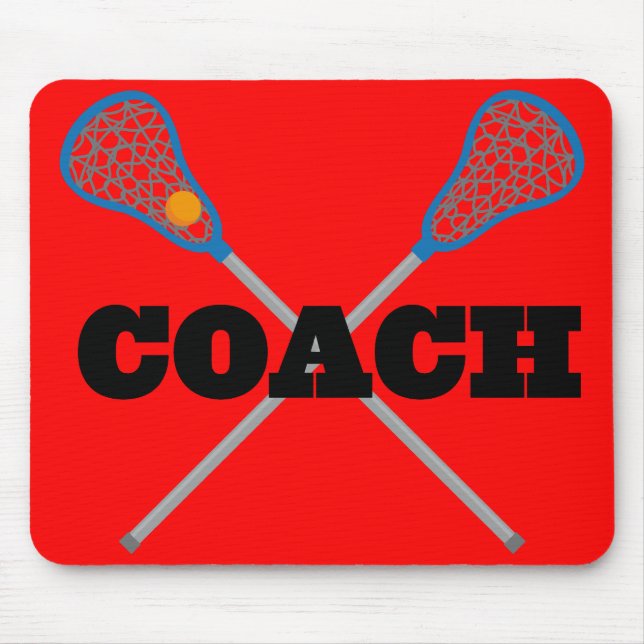 Lacrosse Coach Gift Idea Mouse Mat (Front)