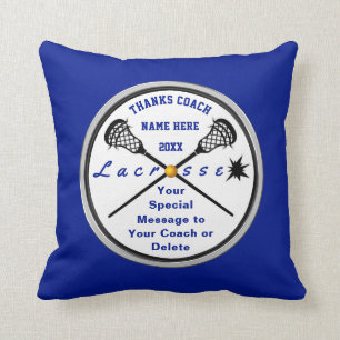 Lacrosse Coach Gifts, Personalised, Players, Coach Cushion