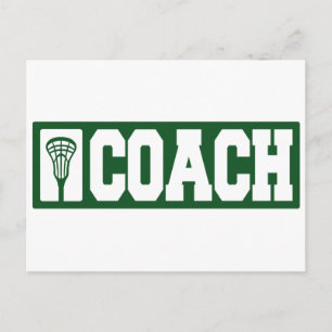 Lacrosse Coach - green Postcard